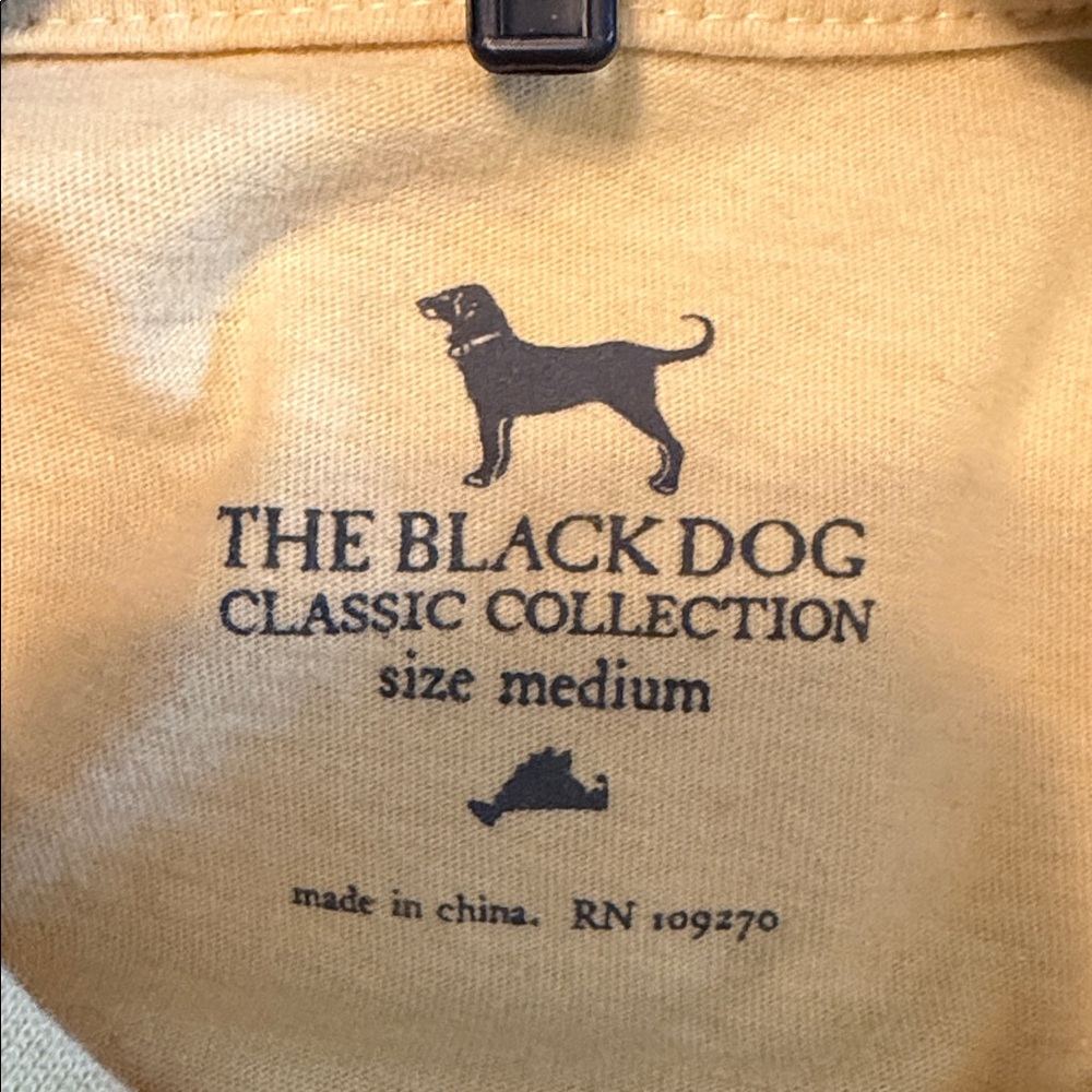 The Black Dog Light Yellow Long Sleeve Shirt Medium - Picture 3 of 3